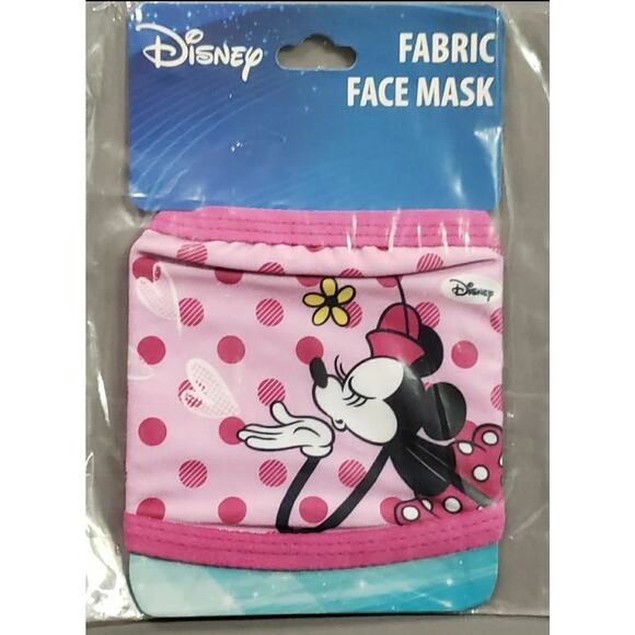 Disney Minnie Mouse Pink Pokka Dot Kids Face Mask - Picture 1 of 2